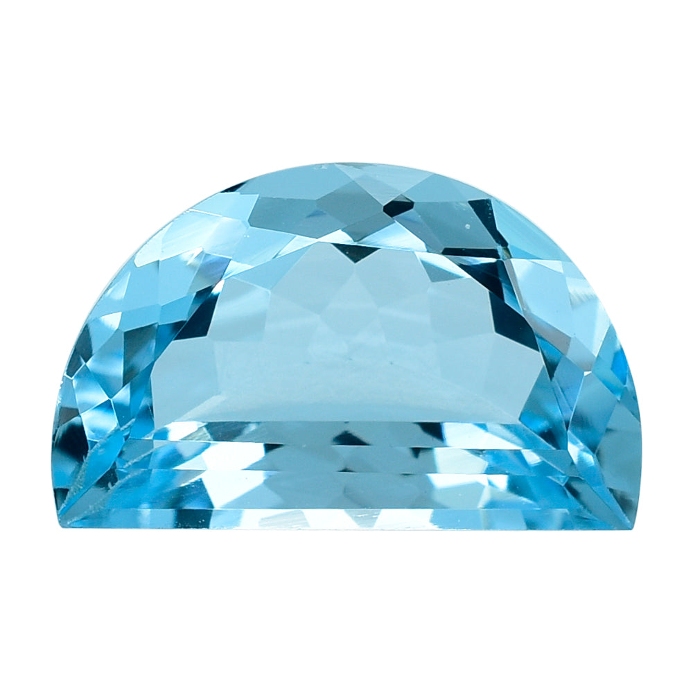 SKY BLUE TOPAZ HALF MOON CUT 14X8.50MM 7.40 Cts.