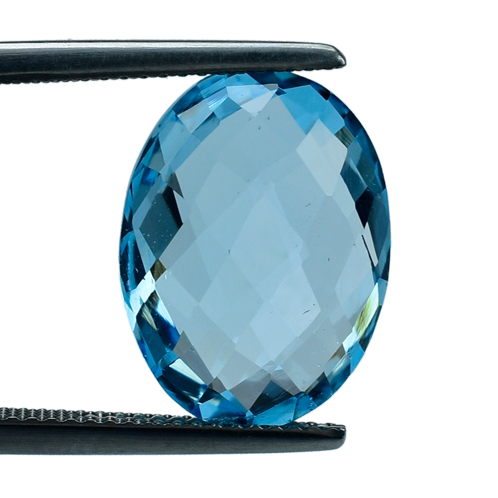 SKY BLUE TOPAZ BRIOLETTE OVAL 16X12MM 10.08 Cts.