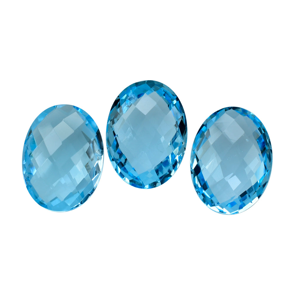 SKY BLUE TOPAZ BRIOLETTE OVAL 16X12MM 10.08 Cts.