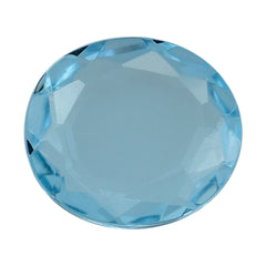 SKY BLUE TOPAZ BOTH SIDE TABLE CUT OVAL 7X6MM 0.91 Cts.
