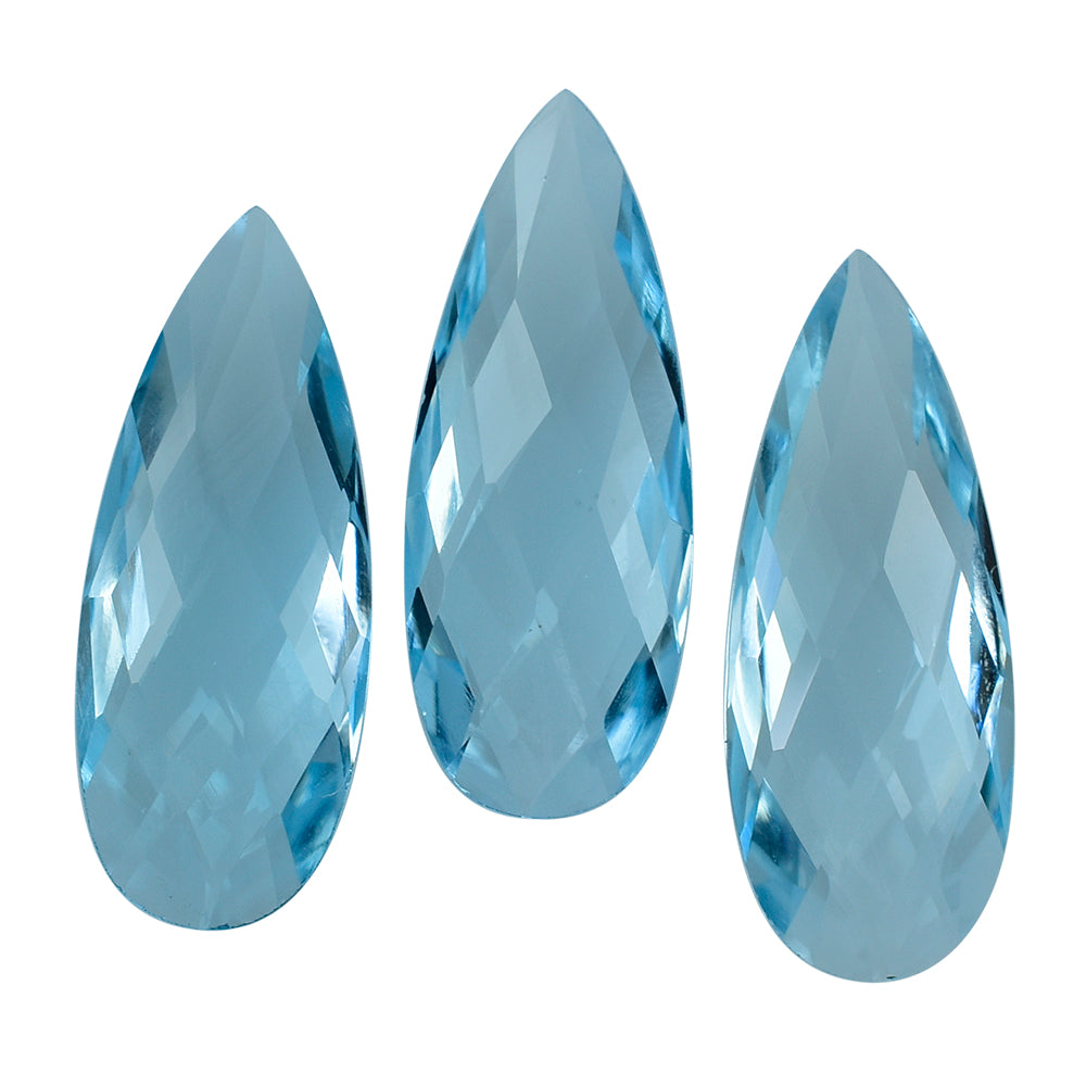 SKY BLUE TOPAZ BRIOLETTE PEAR 18X7MM 4.23 Cts.