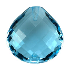 SKY BLUE TOPAZ BRIOLETTE HEART (HALF DRILL) 12MM 8.23 Cts.