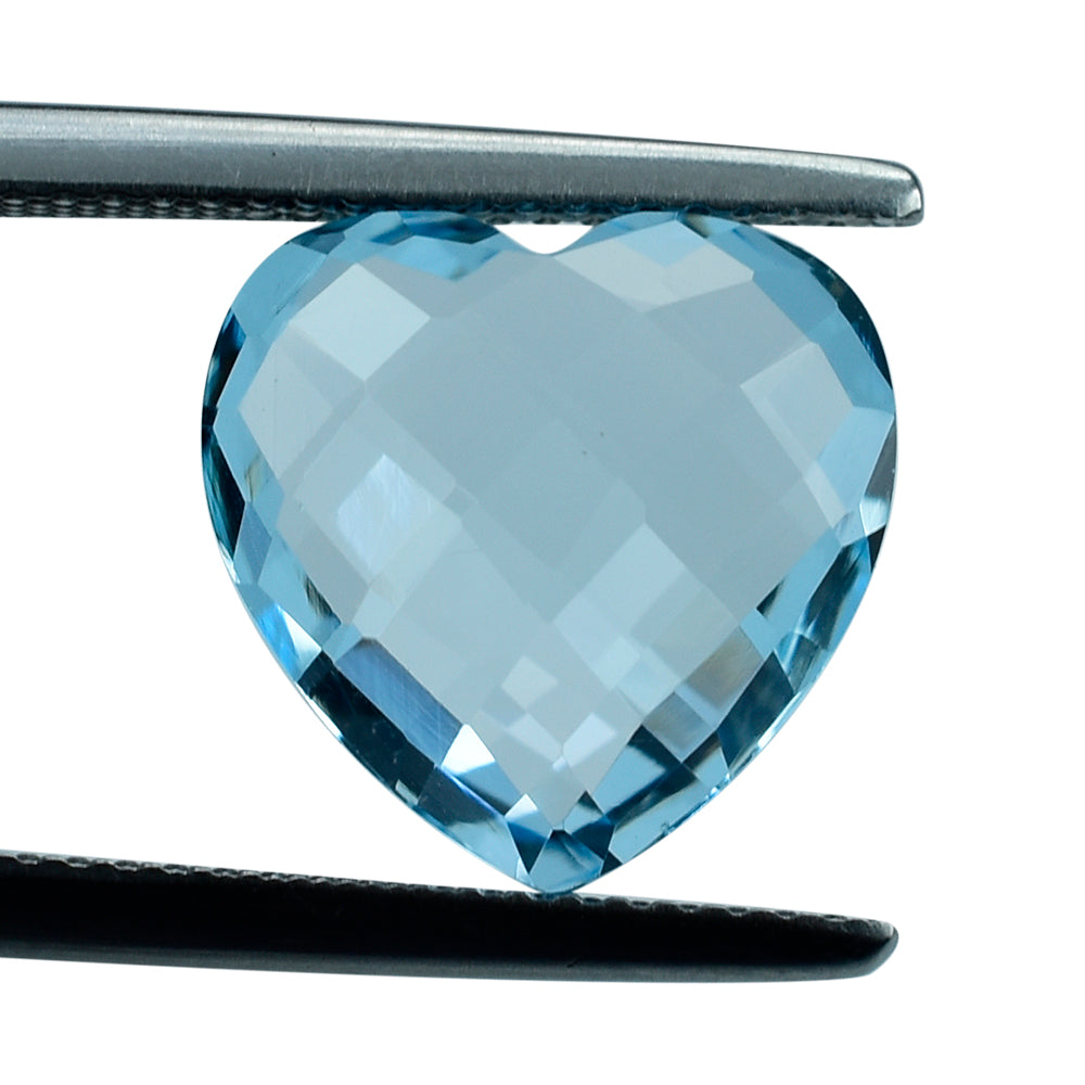 SKY BLUE TOPAZ BRIOLETTE HEART 12MM 6.23 Cts.