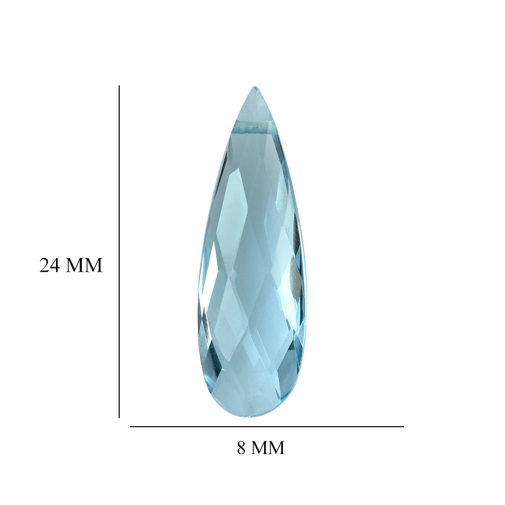 SKY BLUE TOPAZ BRIOLETTE PEAR (FULL DRILL) 24X8MM 8.28 Cts.