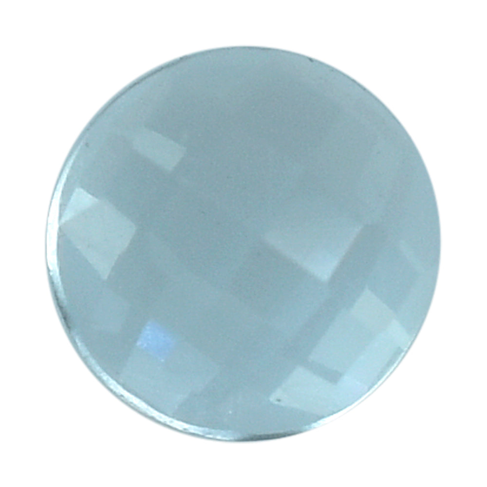 SKY BLUE TOPAZ CHECKER ROUND CAB 3.30MM 0.19 Cts.