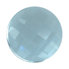 SKY BLUE TOPAZ CHECKER ROUND CAB 3.30MM 0.19 Cts.