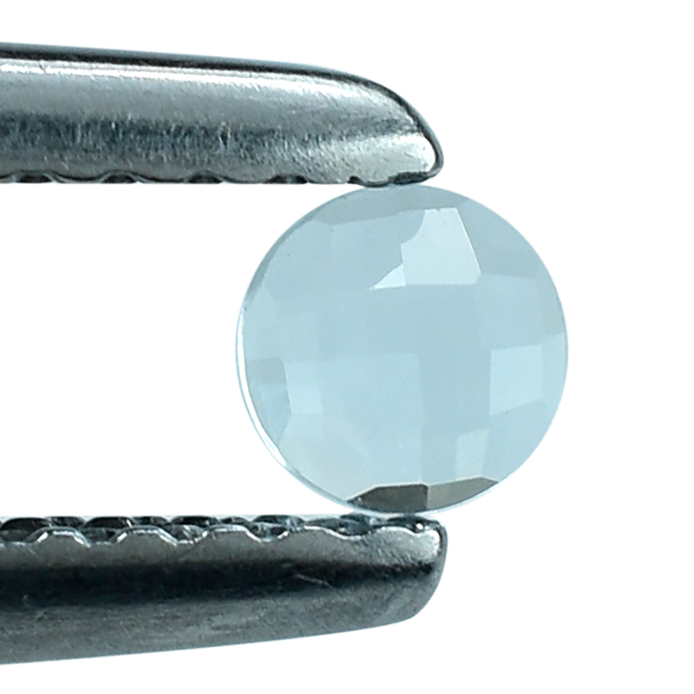 SKY BLUE TOPAZ CHECKER ROUND CAB 3.30MM 0.19 Cts.