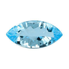SKY BLUE TOPAZ BUFFTOP CONCAVE BACK MARQUISE 18X9MM 7.01 Cts.