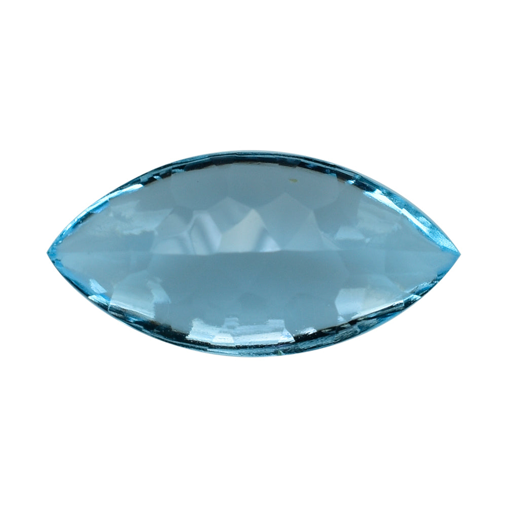 SKY BLUE TOPAZ BUFFTOP CONCAVE BACK MARQUISE 18X9MM 7.01 Cts.