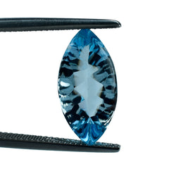 SKY BLUE TOPAZ BUFFTOP CONCAVE BACK MARQUISE 18X9MM 7.01 Cts.