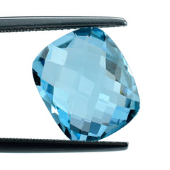 SKY BLUE TOPAZ BRIOLETTE CUSHION 14X12MM 9.13 Cts.