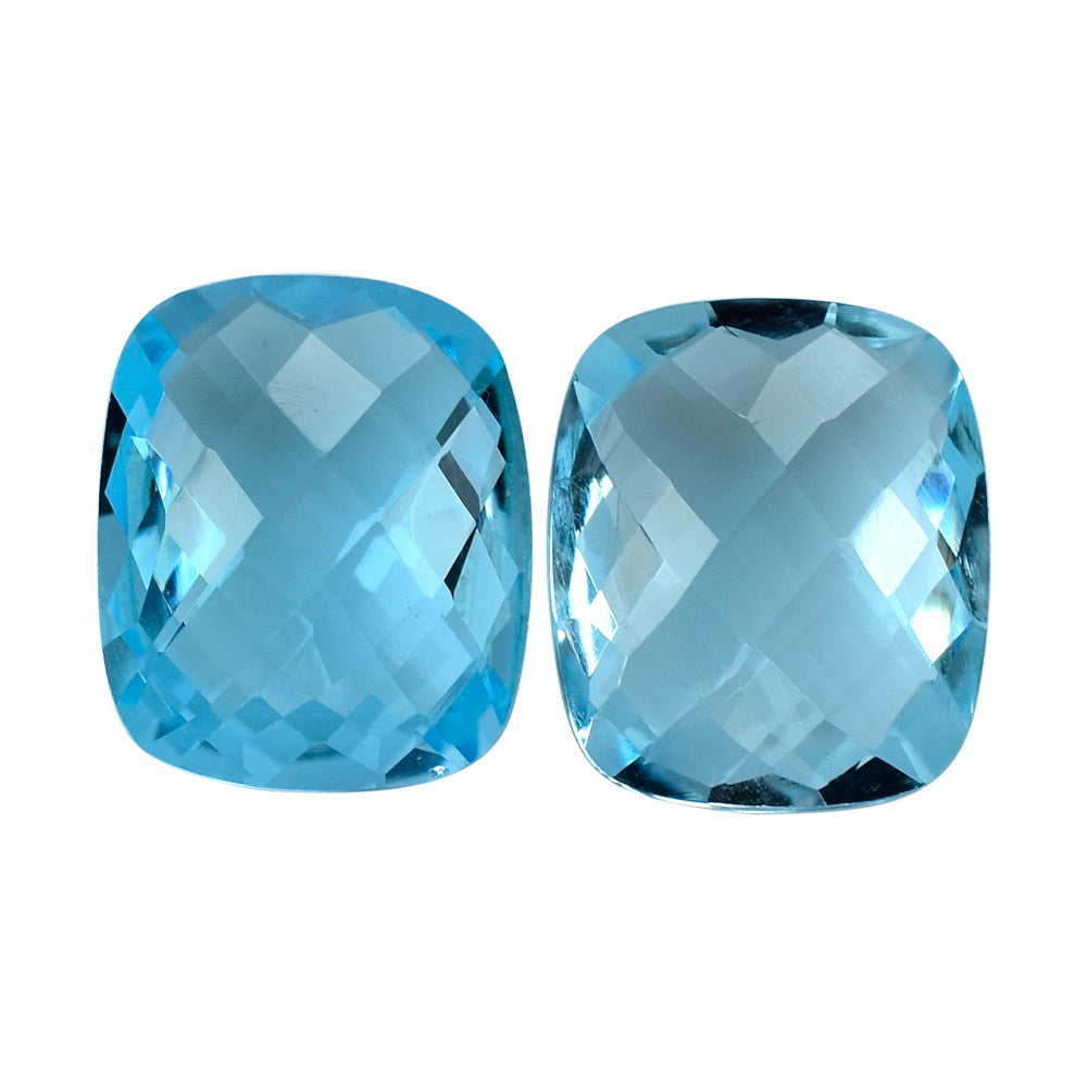 SKY BLUE TOPAZ BRIOLETTE CUSHION 14X12MM 9.13 Cts.