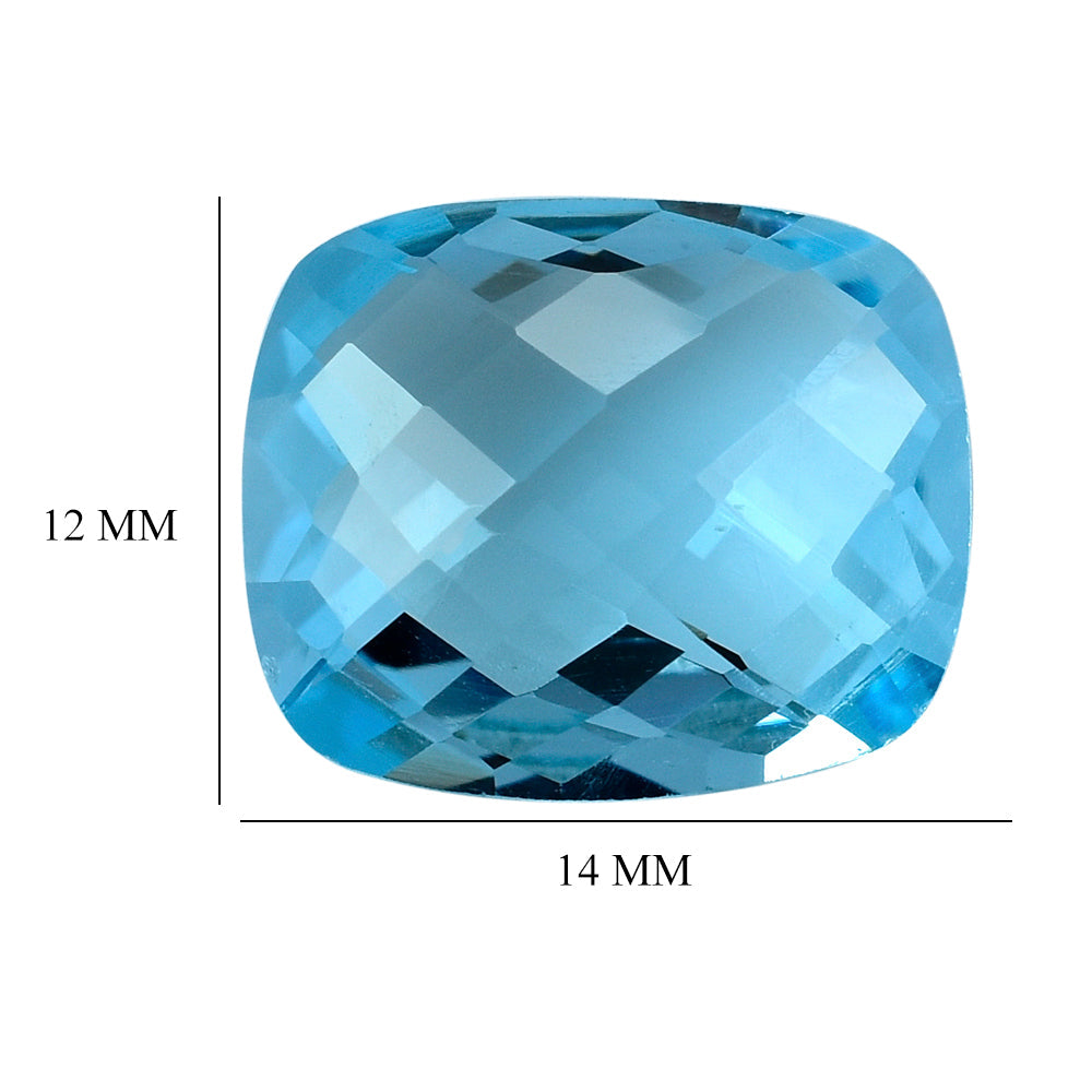 SKY BLUE TOPAZ BRIOLETTE CUSHION 14X12MM 9.13 Cts.