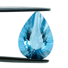 SKY BLUE TOPAZ CONCAVE BRIOLETTE PEAR (DES#14) 18X13MM 10.13 Cts.