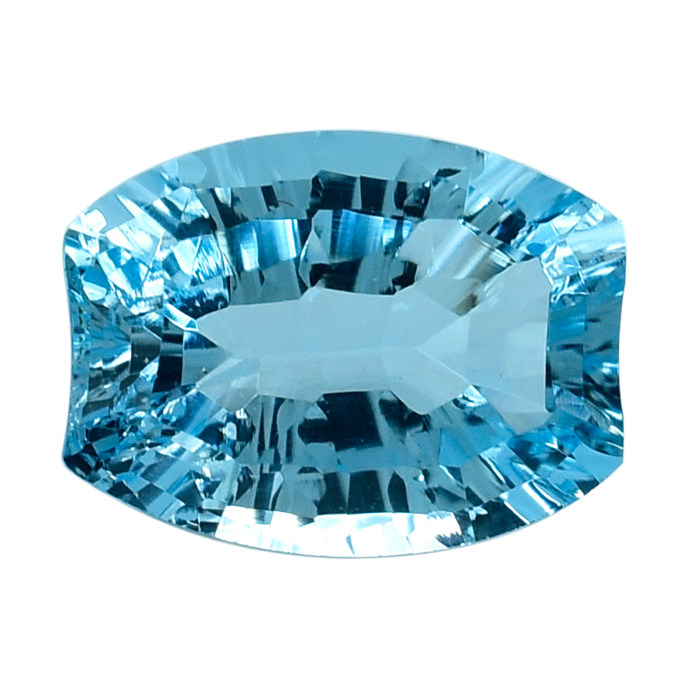 SKY BLUE TOPAZ CONCAVE NARROW BARREL (DES#108) 10X7.50MM 3.49 Cts.
