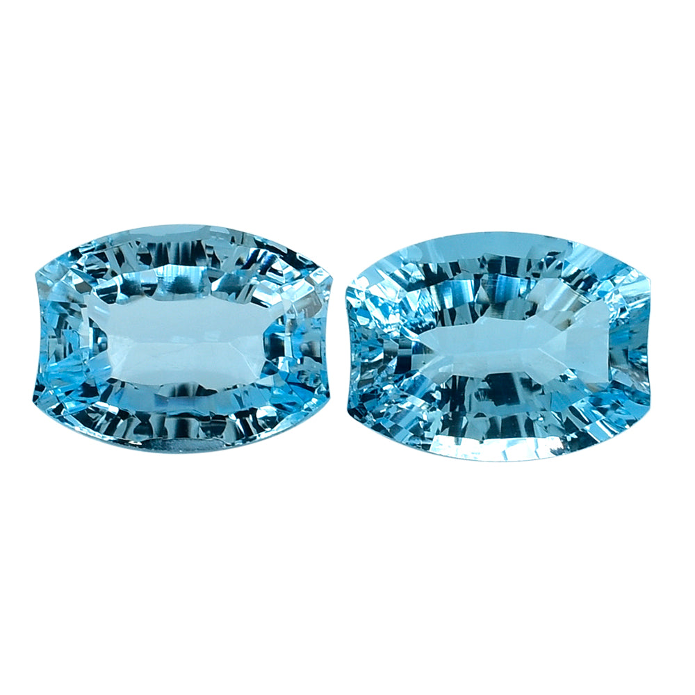SKY BLUE TOPAZ CONCAVE NARROW BARREL (DES#108) 10X7.50MM 3.49 Cts.