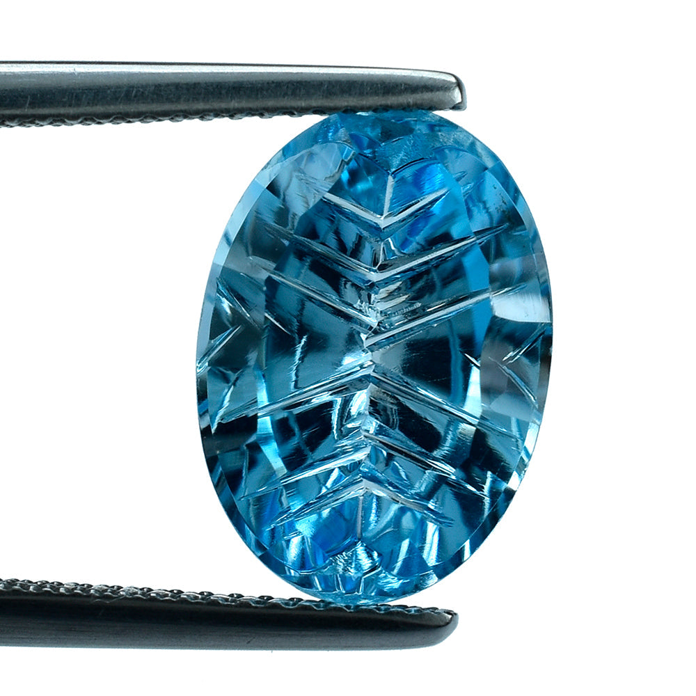 SKY BLUE TOPAZ CONCAVE MARQUISE TOP OVAL (DES#103) 14X10MM 6.74 Cts.