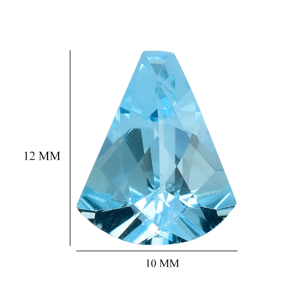SKY BLUE TOPAZ CHECKER TOP PIE (DES#62) 12X10MM 4.03 Cts.