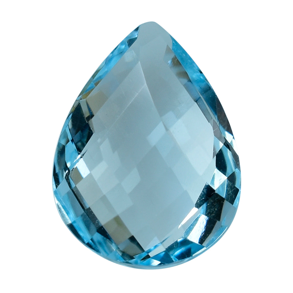 SKY BLUE TOPAZ TWISTED BRIOLETTE PEAR (DES#36) 16X12MM 9.95 Cts.