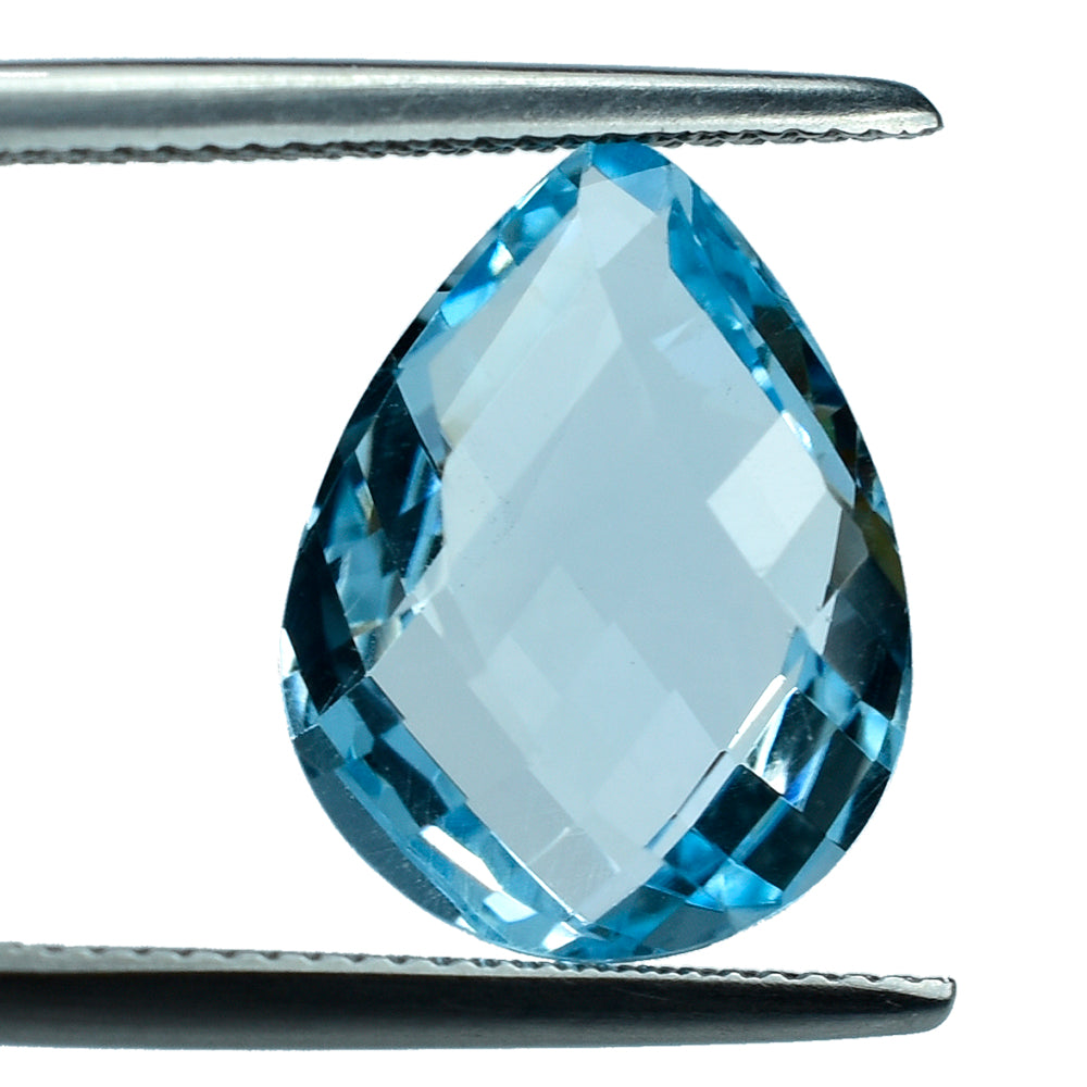 SKY BLUE TOPAZ TWISTED BRIOLETTE PEAR (DES#36) 16X12MM 9.95 Cts.