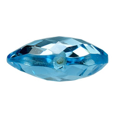 SKY BLUE TOPAZ CHESS BRIOLETTE CUSHION(HALF DRILL) 10MM 5.08 Cts.