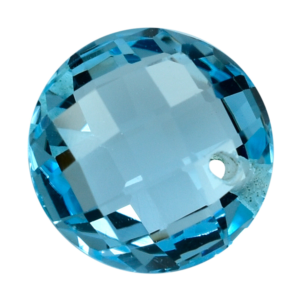 SKY BLUE TOPAZ BRIOLETTE ROUND (FULL DRILL) 12MM 6.69 Cts.