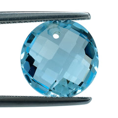 SKY BLUE TOPAZ BRIOLETTE ROUND (FULL DRILL) 12MM 6.69 Cts.