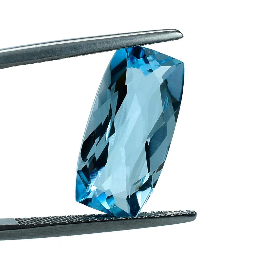 SKY BLUE TOPAZ CHECEKR CUT CUSHION 18X9MM 8.60 Cts.