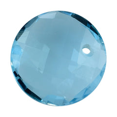 SKY BLUE TOPAZ BRIOLETTE ROUND(FULL DRILL) 12MM 5.31 Cts.