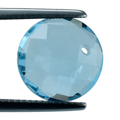 SKY BLUE TOPAZ BRIOLETTE ROUND(FULL DRILL) 12MM 5.31 Cts.