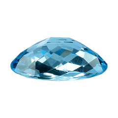 SKY BLUE TOPAZ CHECKER CUT OVAL 18X13MM 12.70 Cts.