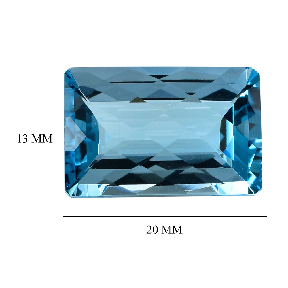SKY BLUE TOPAZ CHECKER CUT OCTAGON 20X13MM 22.11 Cts.