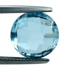 SKY BLUE TOPAZ BRIOLETTE ROUND (HALF DRILL) 12MM 7.55 Cts.