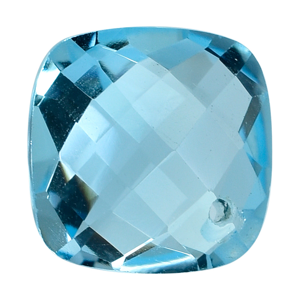 SKY BLUE TOPAZ BRIOLETTE CUSHION (FULL DRILL) 10MM 4.46 Cts.