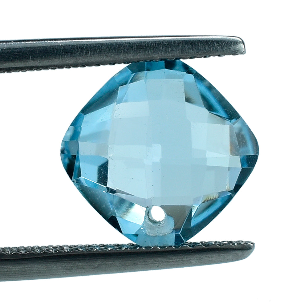 SKY BLUE TOPAZ BRIOLETTE CUSHION (FULL DRILL) 10MM 4.46 Cts.