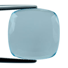 SKY BLUE TOPAZ CUT CUSHION WITH FLAT BOTTOM 18MM 10.30 Cts.