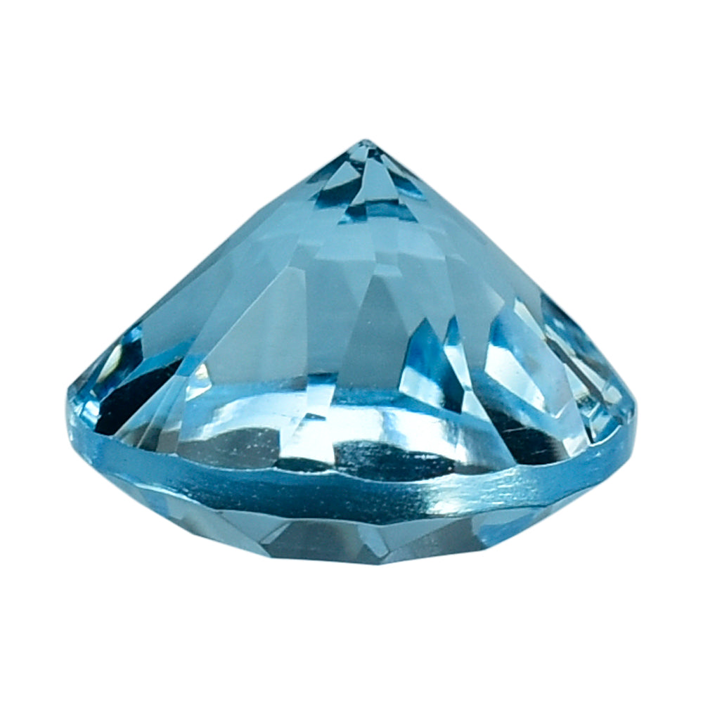 SKY BLUE TOPAZ CONCAVE CUT ROUND (DES#45) 9MM 3.60 Cts.
