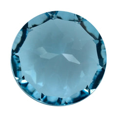 SKY BLUE TOPAZ CONCAVE CUT ROUND (DES#45) 8MM 2.14 Cts.