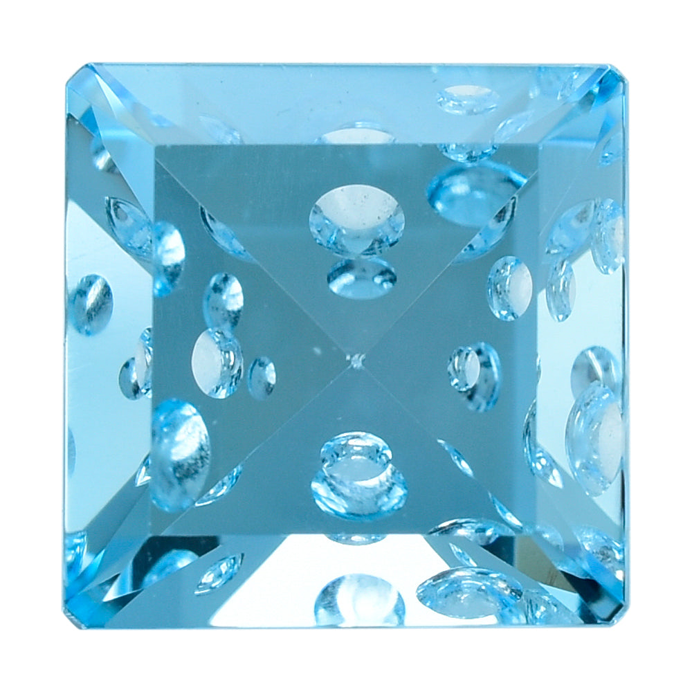 SKY BLUE TOPAZ SUPPER BUBBLE SQUARE - OCTAGON (DES#118) 14MM 14.66 Cts.