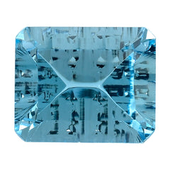 SKY BLUE TOPAZ CONCAVE SPLENDOR CUT OCTAGON (DES#41) 11X9MM 5.48 Cts.