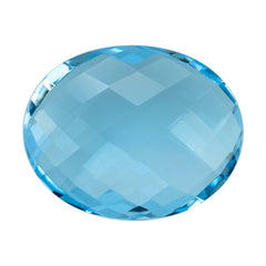SKY BLUE TOPAZ BRIOLETTE CUT OVAL 20X16MM 18.40 Cts.