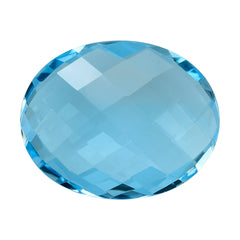 SKY BLUE TOPAZ BRIOLETTE CUT OVAL 20X16MM 18.40 Cts.