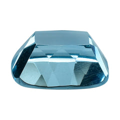 SKY BLUE TOPAZ CUT CUSHION WITH FLAT BOTTOM 12X10MM 6.99 Cts.