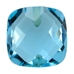 SKY BLUE TOPAZ BRIOLETTE CUSHION (HALF DRILL) 10MM 5.56 Cts.