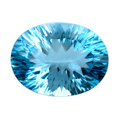 SKY BLUE TOPAZ CONCAVE CUT OVAL 20X15MM 21.51 Cts.