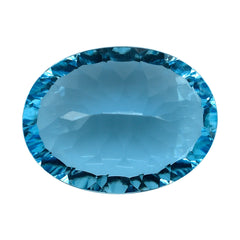 SKY BLUE TOPAZ CONCAVE CUT OVAL 20X15MM 21.51 Cts.