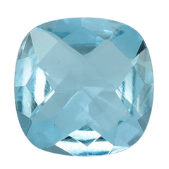 SKY BLUE TOPAZ CHECKER CUT CUSHION 10MM 3.75 Cts.