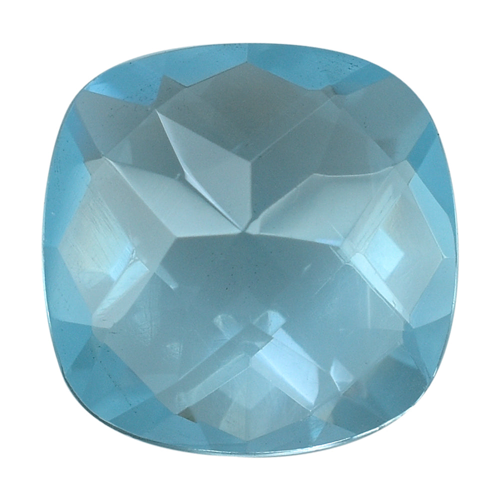 SKY BLUE TOPAZ CHECKER CUT CUSHION 10MM 3.75 Cts.
