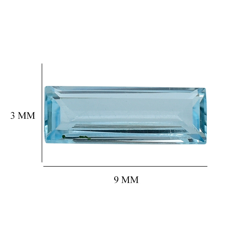 SKY BLUE TOPAZ CUT BAGUETTE 9X3MM 0.70 Cts.