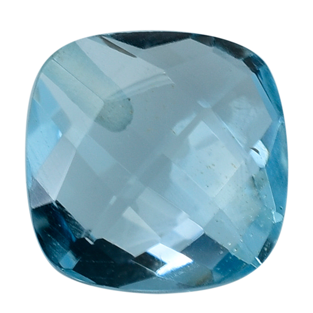 SKY BLUE TOPAZ BRIOLETTE CUSHION (HALF DRILL) 7.00MM 1.79 Cts.